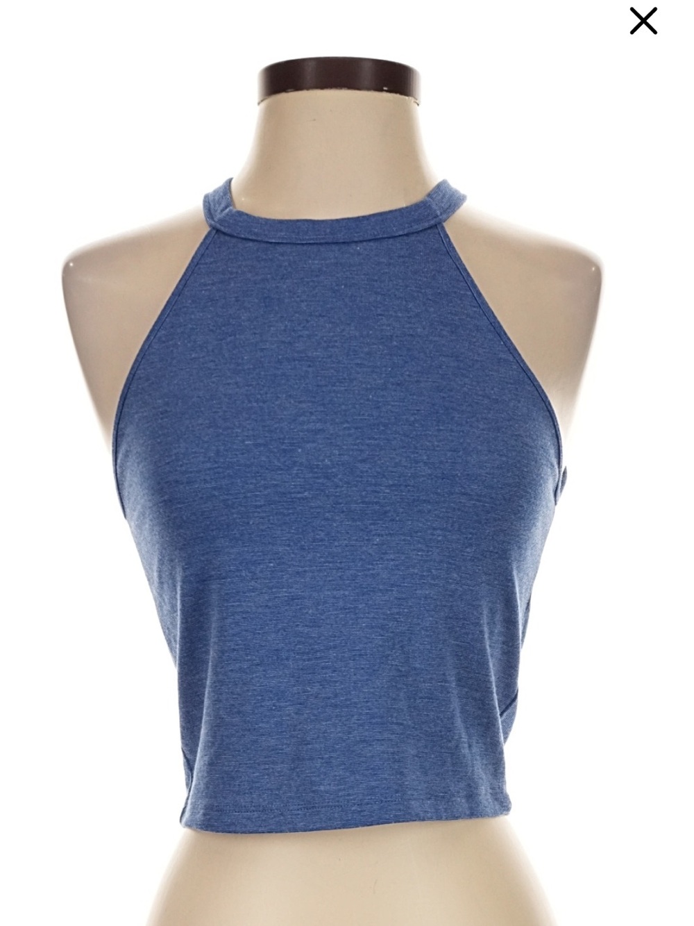 Zara Royal Blue Halter Crop Top